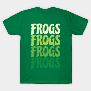 Repeating Frogs Text (Green) T-Shirt